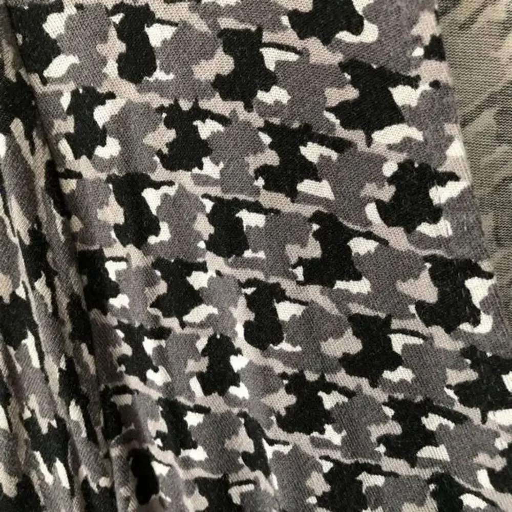 NEW YORK AND CO Midi Dress Womens L Black Gray Houndstooth Print Office Business - Picture 6 of 10